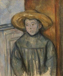 Dreng med stråhat af Paul Cézanne