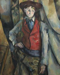 Dreng i rød vest af Paul Cézanne