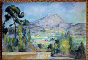 Sainte Victoire-bjerget Maleri af Paul Cezanne (1839-1906) 1887-1890 Søn. 0,65x0,92 m Paris, Orsay museum - Mount Sainte-Victoire. Maleri af Paul Cezanne (1839-1906) af Paul Cézanne