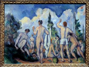 Les badende Maleri af Paul Cezanne (1839-1906) 1890 søn. 0,6x0,82 m Paris, musee d