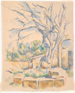 Pistacietræ på Château Noir af Paul Cézanne