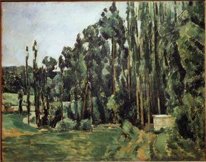 Popler - olie på lærred af Paul Cézanne