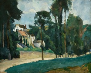 Vej i Pontoise (Clos des Mathurins) af Paul Cézanne