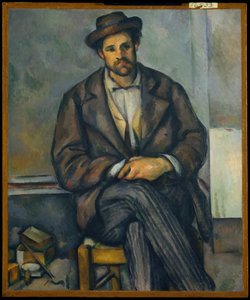 Siddende bonde af Paul Cézanne