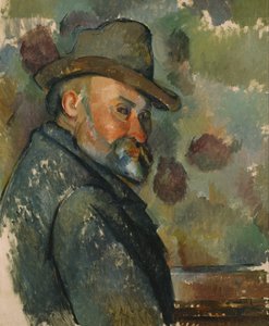 Selvportræt med blød hat af Paul Cézanne