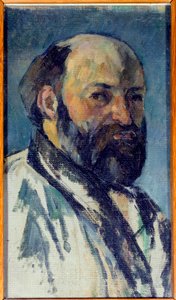 Selvportrætmaleri af Paul Cezanne (1839-1906) 1877 søn. 0,25x0,14 m Paris, Musee d