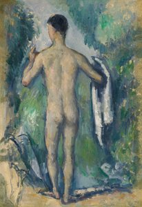 Stående Bader, Set bagfra af Paul Cézanne