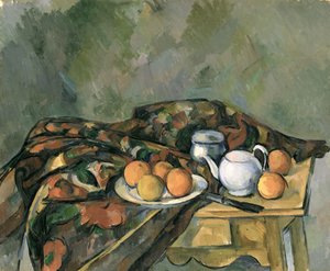 Stilleben med tekande (olie på lærred) af Paul Cézanne