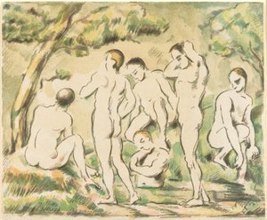 De badende (lille plade) af Paul Cézanne