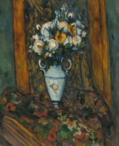 Vase med blomster af Paul Cézanne