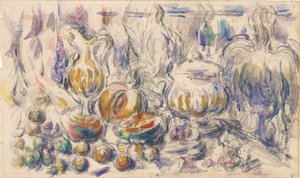 Vandkande og suppeterrin af Paul Cézanne