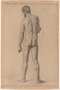 Akademisk nøgen, set bagfra af Paul Cézanne
