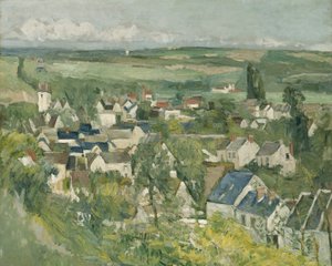 Auvers, Panoramaudsigt, 1873-75 af Paul Cézanne