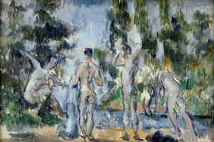 Badegæster af Paul Cézanne
