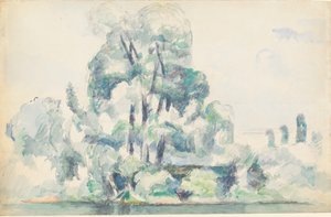 Seinebredden ved Médan, 1880-1885. af Paul Cézanne