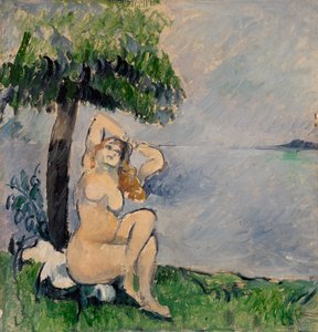 Bader ved Strandkanten af Paul Cézanne