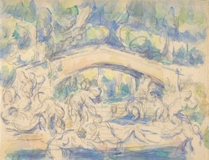 Badende under en bro recto, 1900-06. af Paul Cézanne