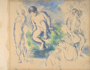 Badende recto, Still Life verso, ca. 1890 recto - 1900 verso. af Paul Cézanne