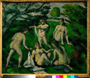 Fem badende af Paul Cézanne