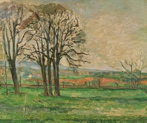 De nøgne træer ved Jas de Bouffan. 1885-86 af Paul Cézanne