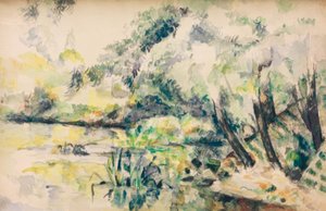 Sumpet vand (nær Melun?) af Paul Cézanne