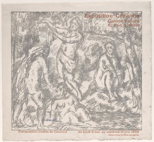 Udstillingskatalogomslag til et Cézanne-udstilling i Galerie Vollard 9. maj-10. juni 1898..., 1898. af Paul Cézanne