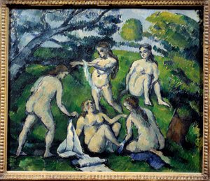 Fem badende maleri af Paul Cezanne af Paul Cézanne
