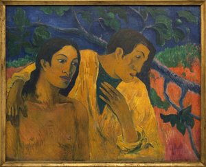 Flyvning (Tahiti-idyl). Maleri af Paul Gauguin (1848-1903), Olie på lærred af Paul Cézanne