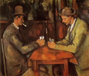 Fransk: Les Joueurs de cartes Kortspillerne af Paul Cézanne