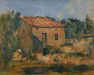 Fransk: Maison dans la campagne aixoise Forladt hus nær Aix-en-Provence af Paul Cézanne