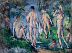 Gruppe af badende af Paul Cézanne