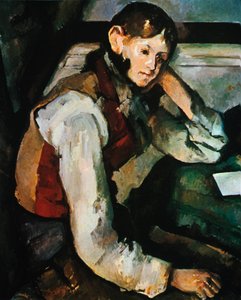 Drengen i en rød vest, 1888-1890 af Paul Cézanne