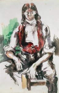 Drengen i den røde vest af Paul Cézanne