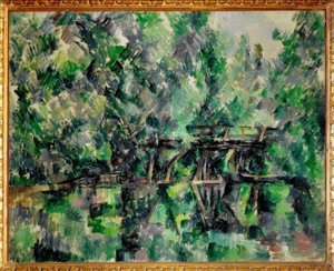 Broen over dammen af Paul Cézanne
