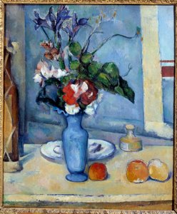 Le vase bleu Maleri af Paul Cezanne (1839-1906) 1885 Dim. 0,61x0,5 m Paris, musee d