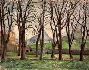 Jas de Bouffan kastanjetræer om vinteren af Paul Cézanne