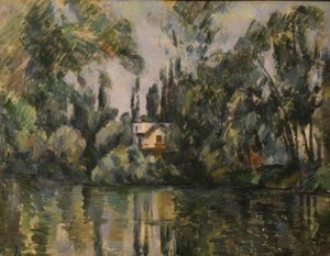 P.Cézanne, hus på bredden af ​​Marne af Paul Cézanne
