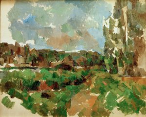 Landskab ved en flod af Paul Cézanne