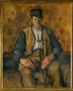 Siddende bonde af Paul Cézanne