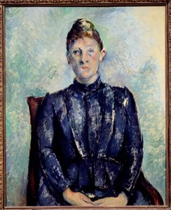 Portræt af Madame Cezanne Maleri af Paul Cezanne (1839-1906) 1800-tallet søn. 0,65x0,81 m Paris, Musee de l