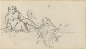 Siddende Bader [verso], 18821885. af Paul Cézanne