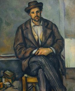 Siddende Bonde, c.1892-96 af Paul Cézanne