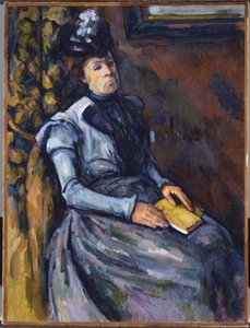 Siddende kvinde i blå af Paul Cézanne