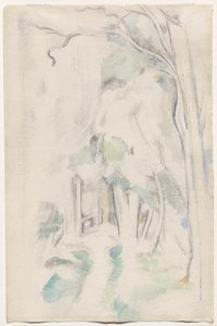 Spor i skoven af Paul Cézanne