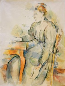 Siddende kvinde (Mme Cézanne) af Paul Cézanne