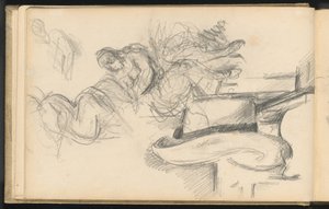 Studier inklusive en stråhat af Paul Cézanne