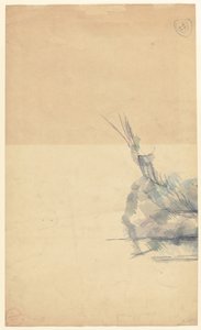Studie af en klippe [verso] af Paul Cézanne