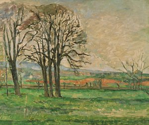 De bare træer ved Jas de Bouffan, 1885-1886 af Paul Cézanne