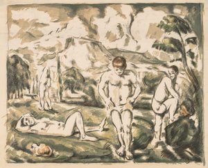 Badegæsterne. af Paul Cézanne