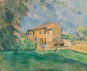 Gården ved Jas de Bouffan af Paul Cézanne